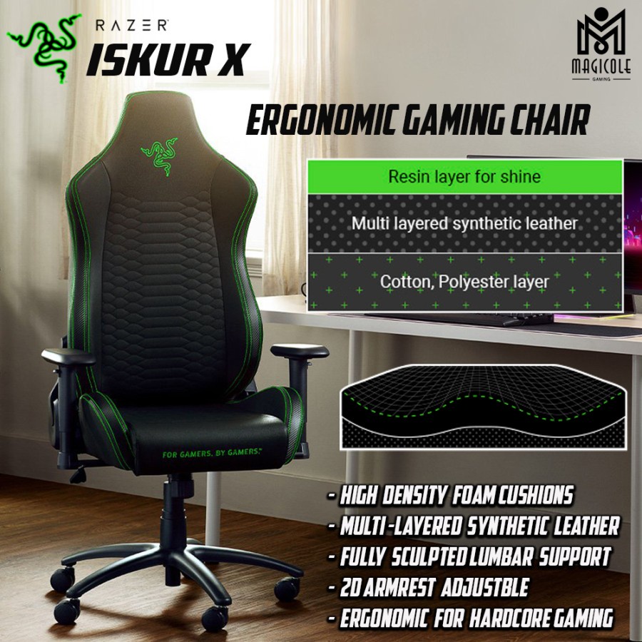Razer Iskur X Ergonomic Gaming Chair / Kursi Gaming
