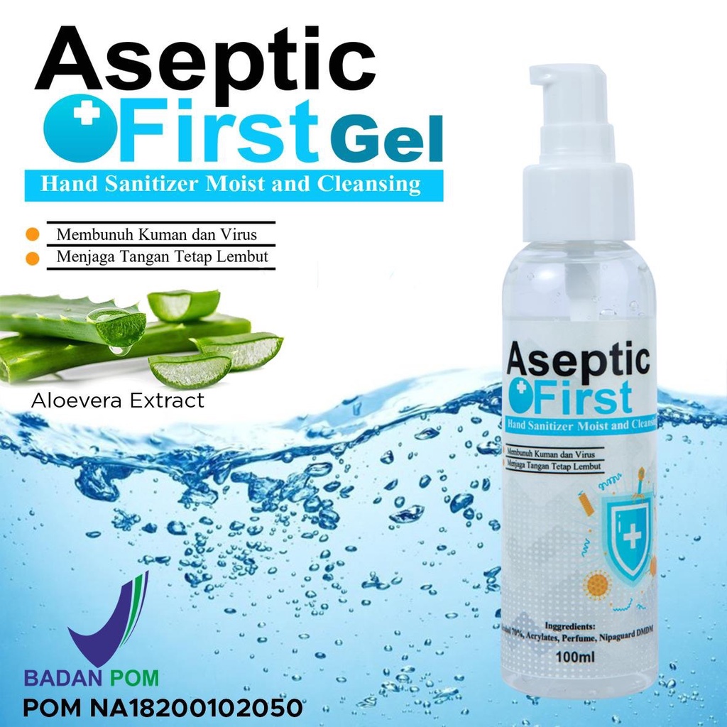 ASEPTIC FIRST HAND SANITIZER GEL 100 ML PUMP