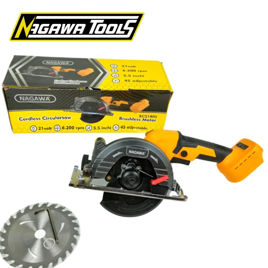 CORDLESS CIRCULAR SAW 5.5inch NAGAWA BCS140U- UNIT ONLY