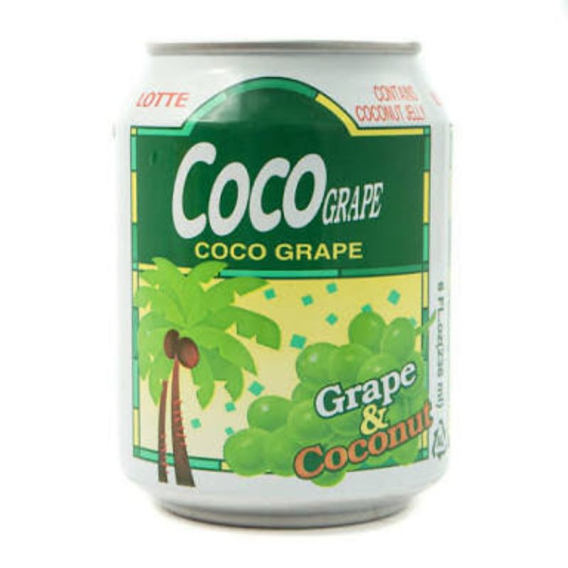 

LOTTE Minuman Rasa Buah Anggur Dan Kelapa 238ml / Coco Grape [ORIGINAL KOREA 100%]