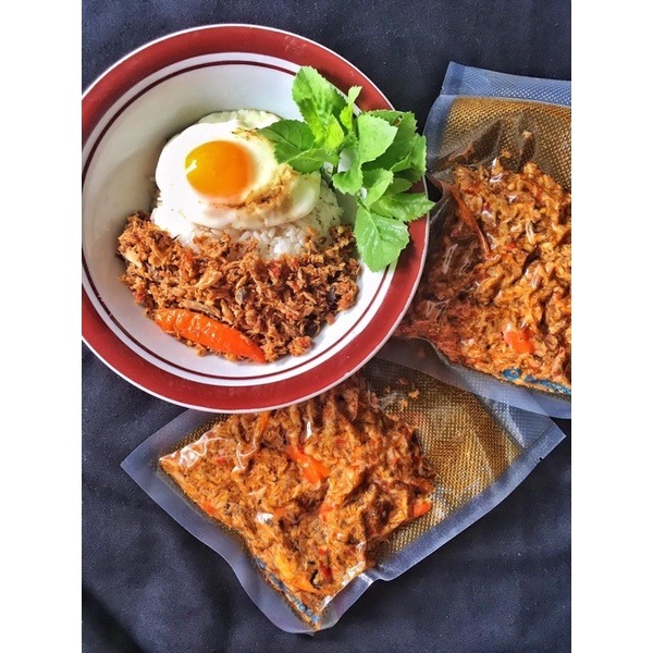 

Ikan suir asap pedas sambal jelegur kemasan non MSG