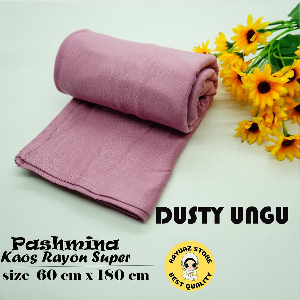 Hijab Pashmina Kaos Rayon Super Kerudung Shawl Panjang Polos