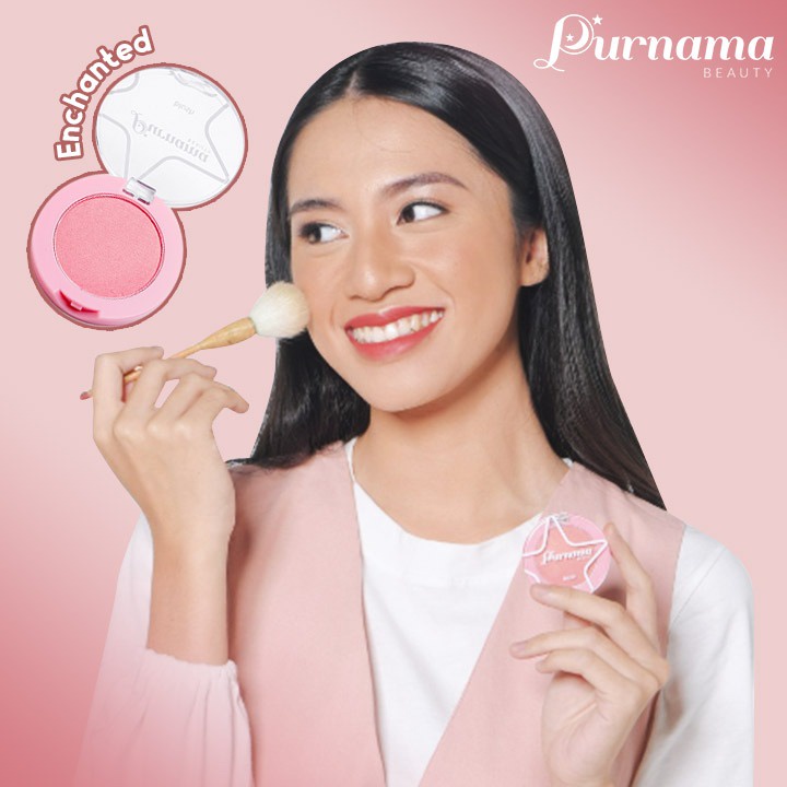 Purnama Beauty Blush On Powder - Enchanted Make Up Wajah Blush On Matte Kosmetik Murah
