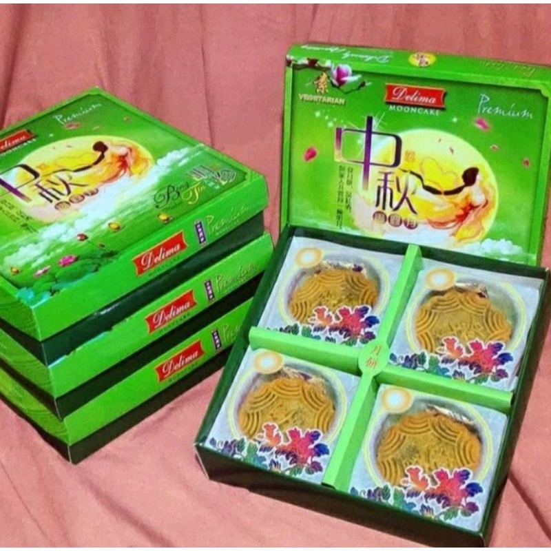 

Kue Bulan Vegetarian Delima Moon cake Isi 4 pcs