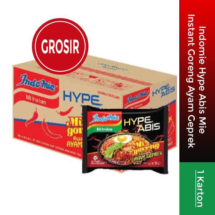 

INDOMIE HYPE ABIS MIE INSTANT GORENG AYAM GEPREK1 KARTON 40 PCS GROSIR