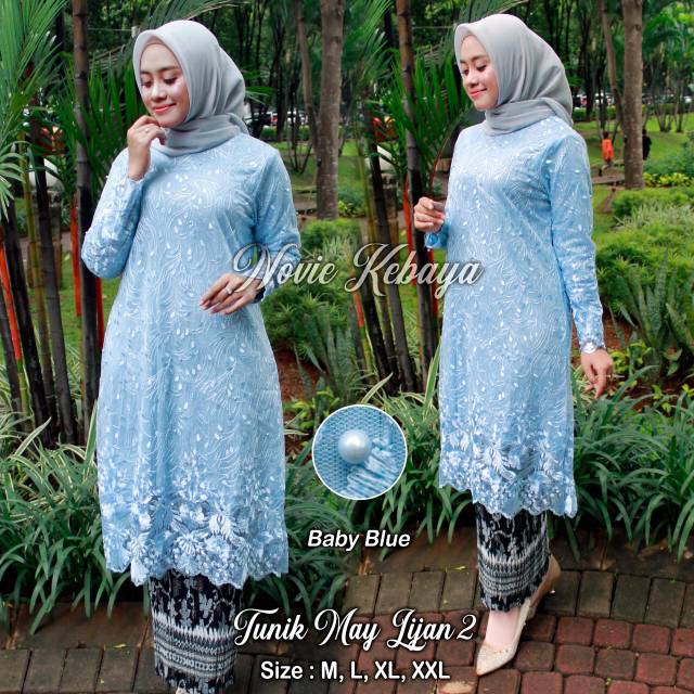 Tunik tile bordir /kebayamurah/kebayamodren/kebayapesta / Kebaya Brukat / Kebaya Tunik / Kebaya