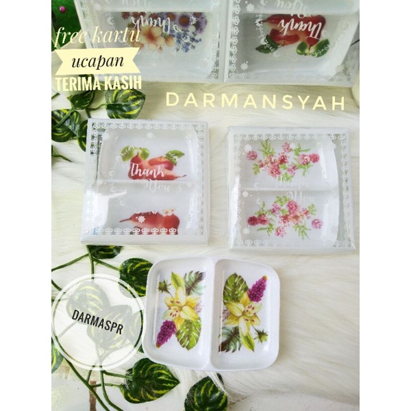 SOUVENIR PERNIKAHAN MANGKUK KOTAK SAMBEL 2 SEKAT MELAMIN KEMASAN MIKA CANTIK souvenir terbaru dan termurah