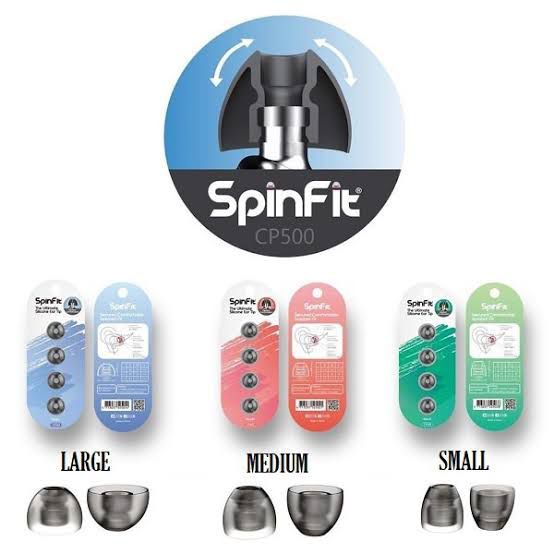 Spinfit Eartips Earpiece CP500 - 5.5mm Nozzle - Replacement - Original Casei - Size S / M / L