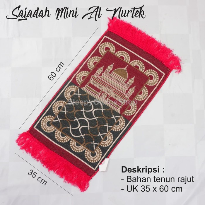 sajadah nurtex mini chenil sajadah turki kecil