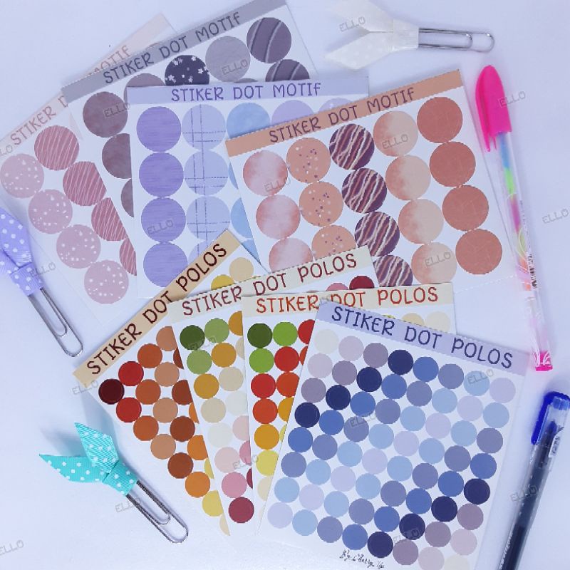 

Stiker Bulat / Stiker Dot Round Aesthetic - Stiker Deco Untuk Dekorasi Planner / Buku / Jurnal / Scrapbook