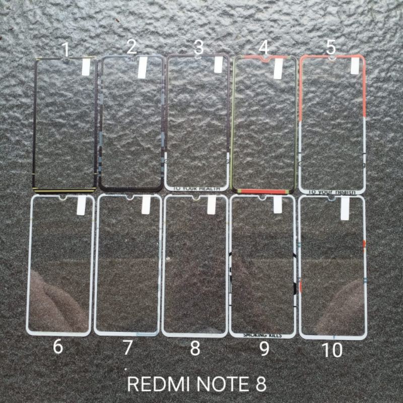 Tempered glass gambar Xiaomi Redmi note 8 motif karakter ( 2 motif ) anti gores kaca screen guard