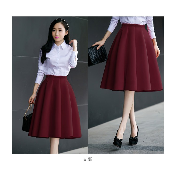 [*8-20] Miranda space cotton skirt/rok midi/rok kerja/ rok wanita