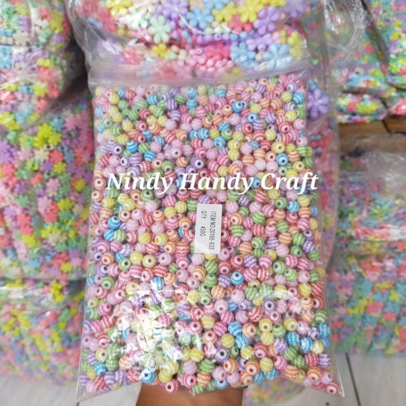 1Pon Manik Zuma - Manik Bulat 8mm - Monte Bulat 8mm - Monte Corak