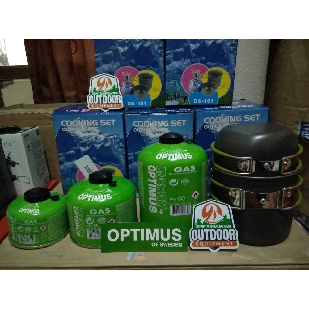 Cooking Set DS 101 Include Gas Canister 450g Ultralight Nesting Alat Masak Outdoor