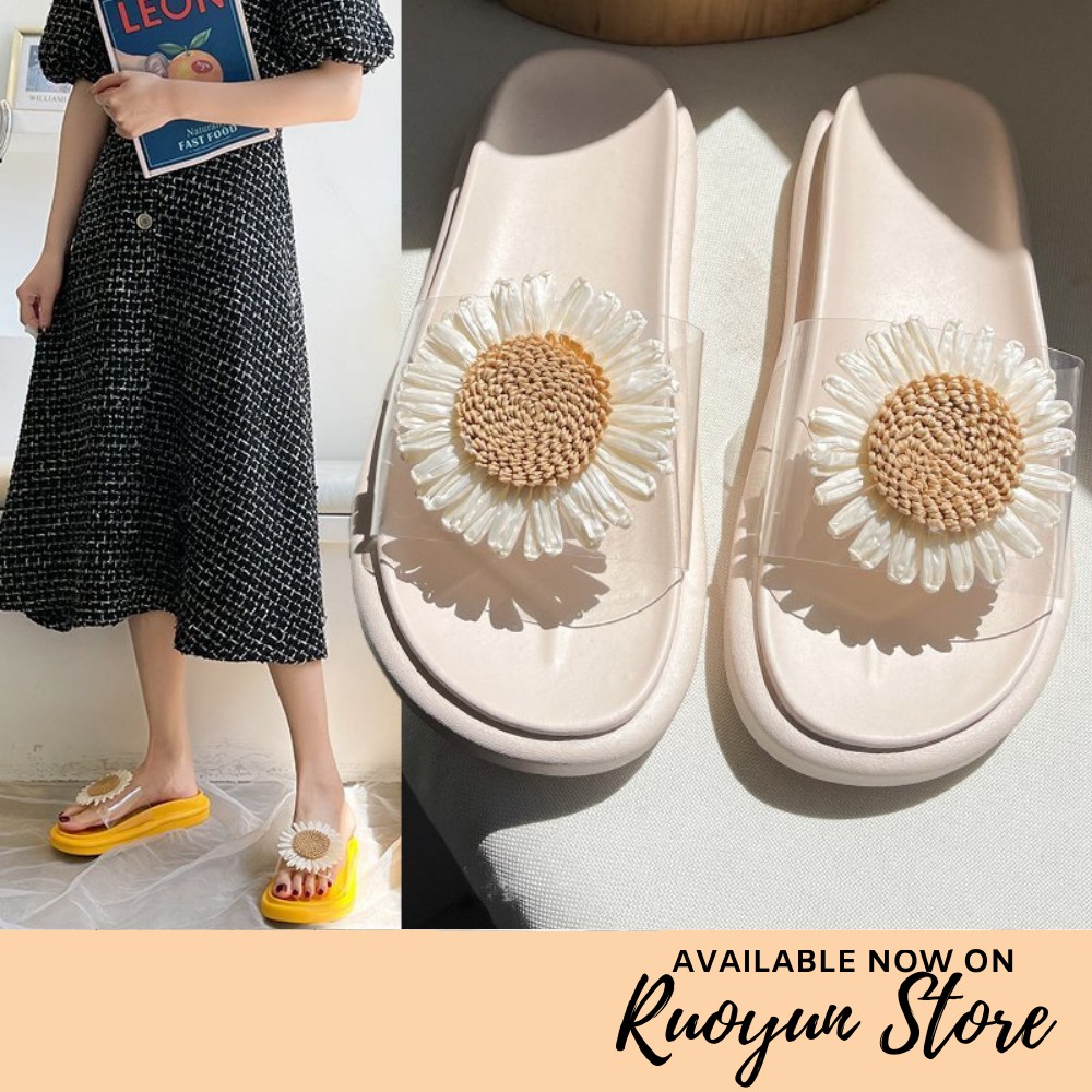 RYS - Sunflower Vintage Sandal Slipper Casual Sehari Hari - Ori Import