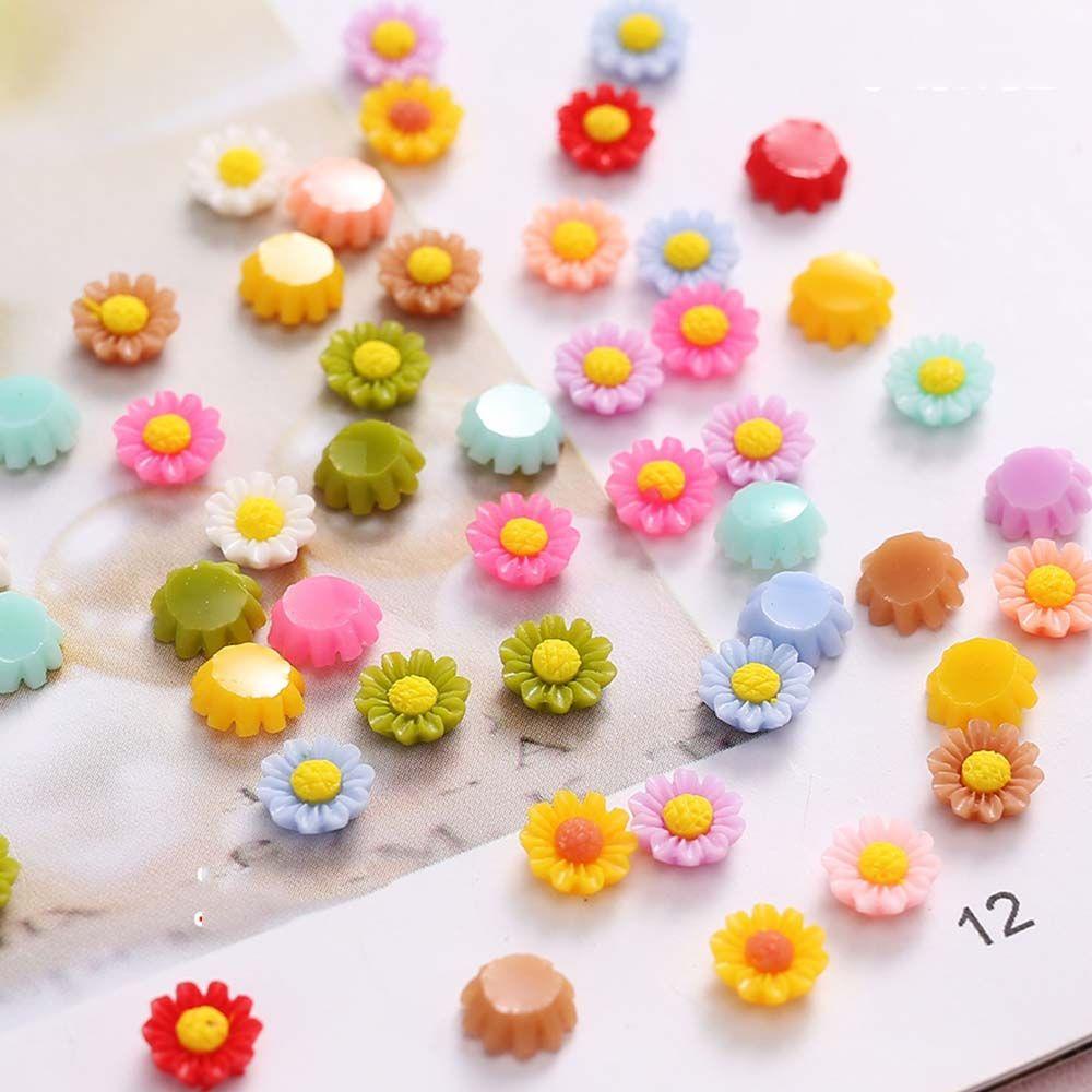 Mxbeauty Bunga Kuku Perhiasan Resin Fashion Gaya Jepang Mutiara Manik Flatback Nail Aksesoris DIY Dekorasi Kuku