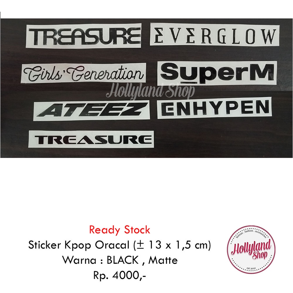 

Sticker Cutting Black Matte (3pcs) (Mamamoo, Ateez, Bigbang, ENHYPEN, Red Velvet, dll)