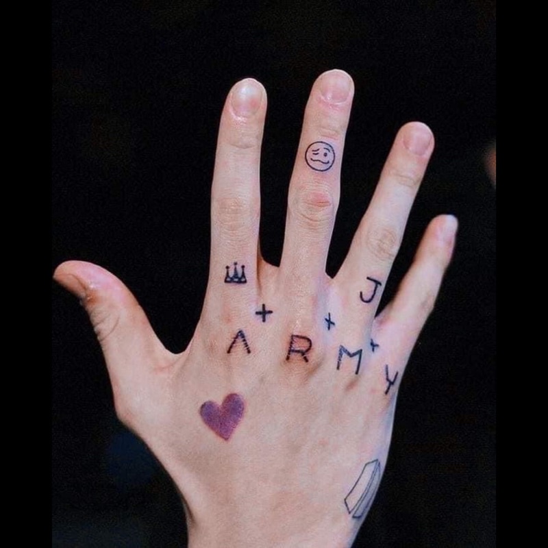 TATTOO TEMPORARY TANGAN JUNGKOOK SUGA BTS