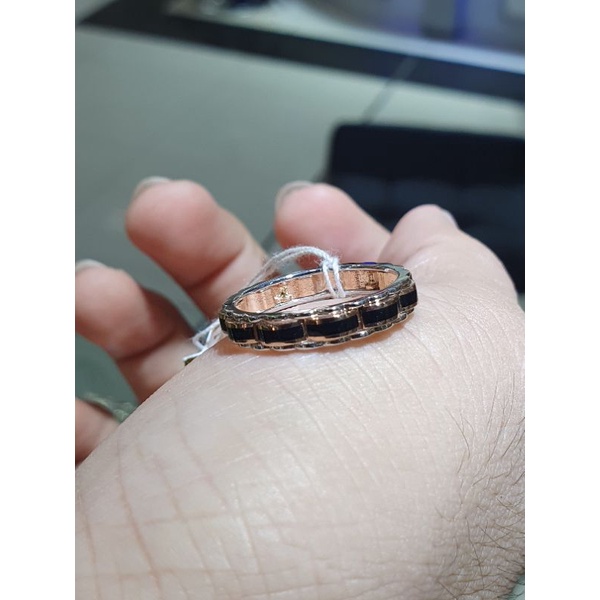 cincin roxe emas 750 kombinasi warna item putih