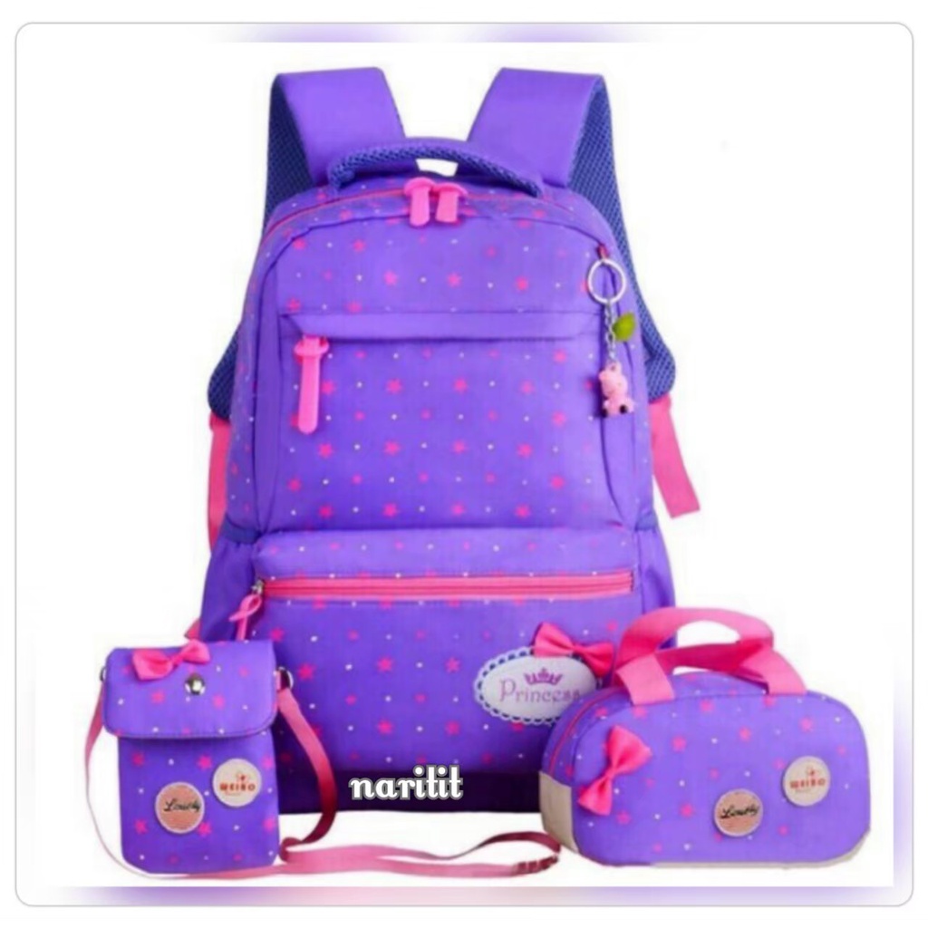 Tas  Ransel Anak Murah Berkualitas TK PAUD SD Motif Bintang Tabur Trendy