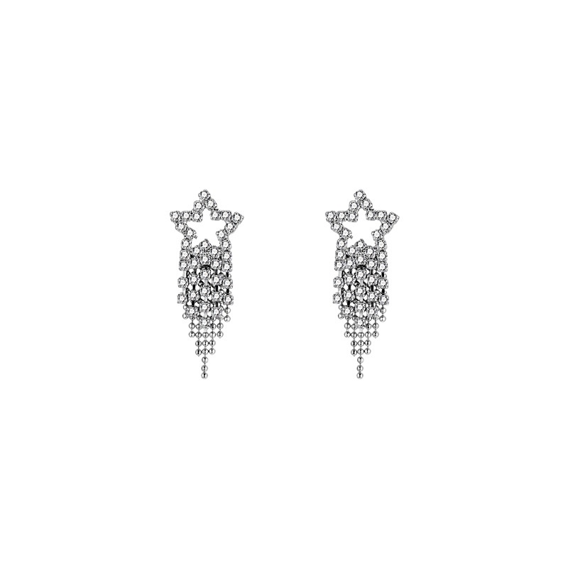 Temperamen bintang rumbai anting-anting baru fashion special interest design stud anting-anting s pe