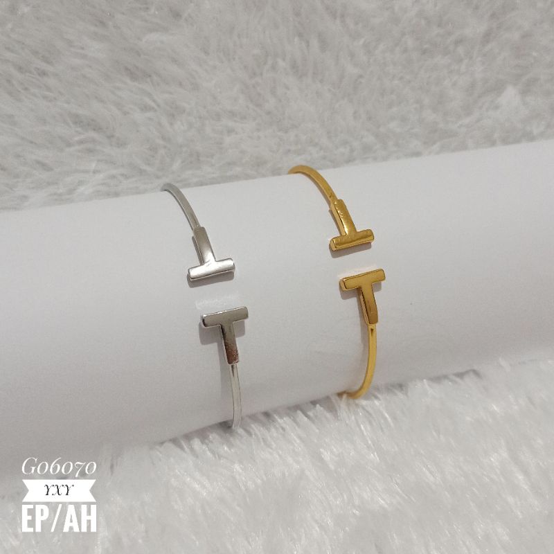 Gelang Yaxiya Bangle Fleksible Warna Gold/Silver G06066 G06070