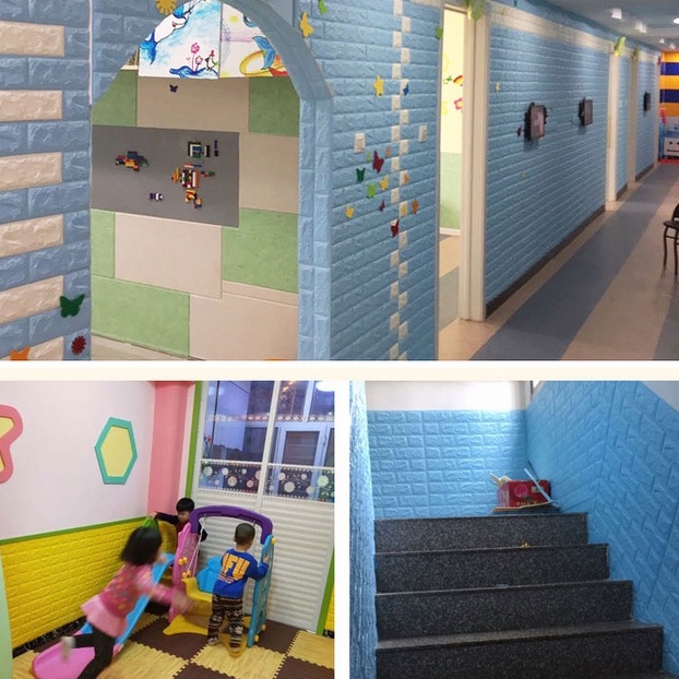DIY Wall foam Stiker 3D Dekorasi Kamar Rumah / wallpaper Dinding Kamar Tidur batu bata-7