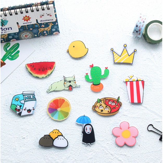 Tempelan Kulkas  Akrelik Kartun  dan Makanan Shopee Indonesia