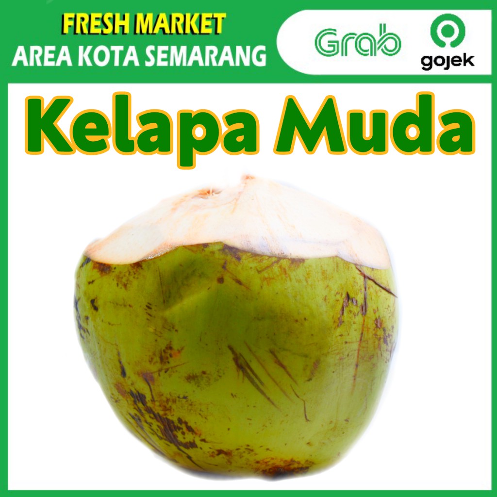 

[FRESH MARKET] kelapa muda degan ijo dengan batok sabut KIRIM GRAB area kota semarang
