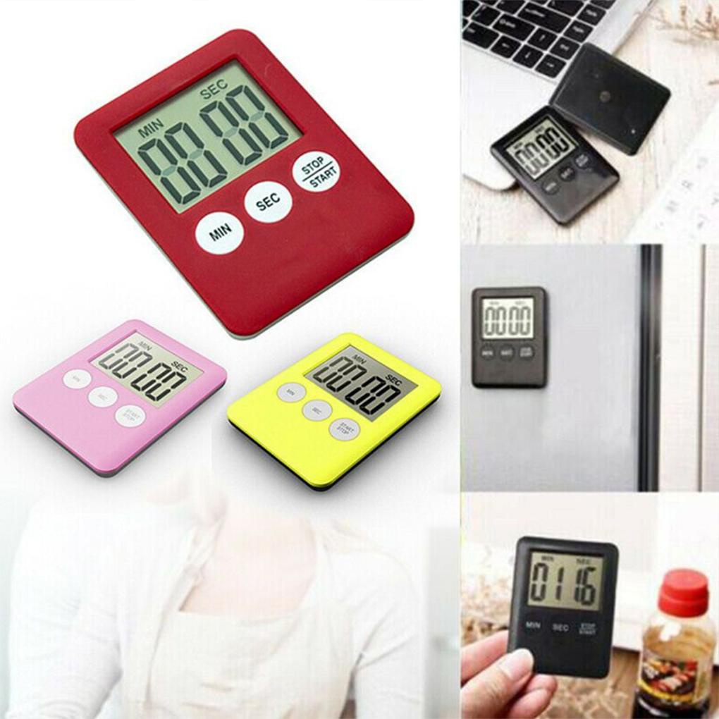 Timer Dapur Masak Baking Digital Count-down Study Timing Alarm Nyaring Dapat Dipasang Olahraga Portabel Dioperasikan Baterai