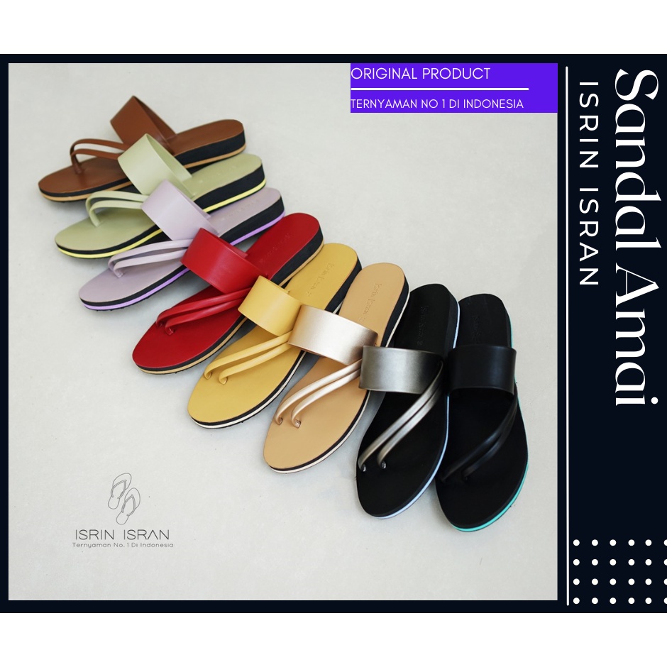 Isrin Isran Sandal Jepit Wanita ISRIN ISRAN Sandal Wanita Jepit AMAI ORIGINAL