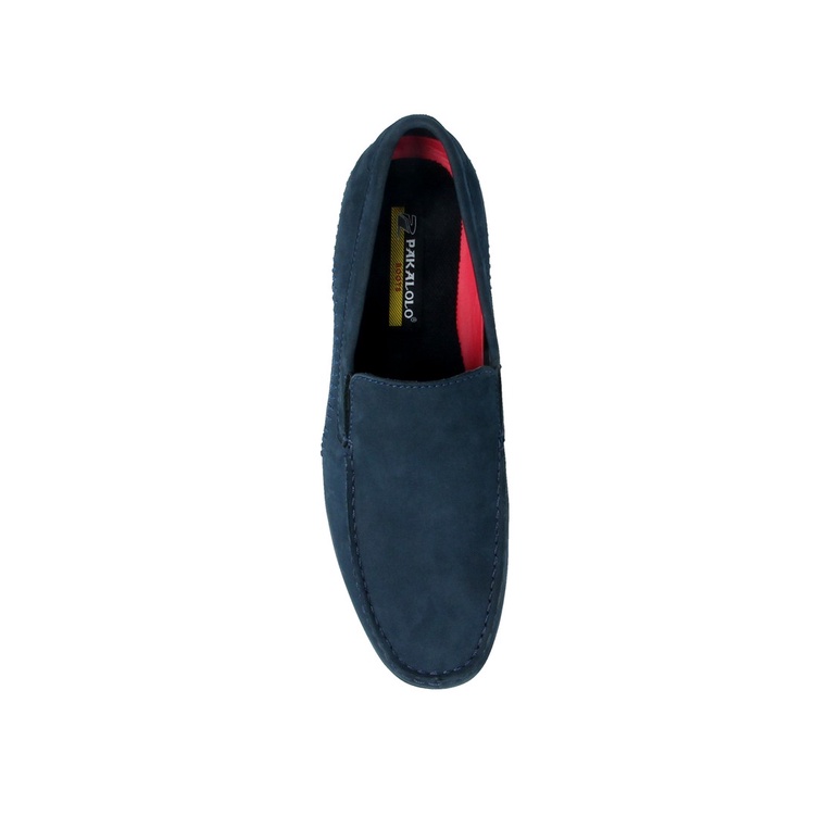 SEPATU PANSUS PAKALOLO PRIA ORIGINAL LOAFER KULIT ASLI BIRU NAVY PB02