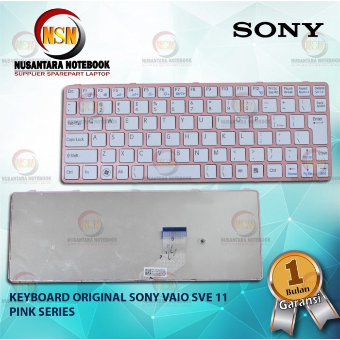 Keyboard Original Laptop Sony Vaio SVE11 SVE-11 Pink Series