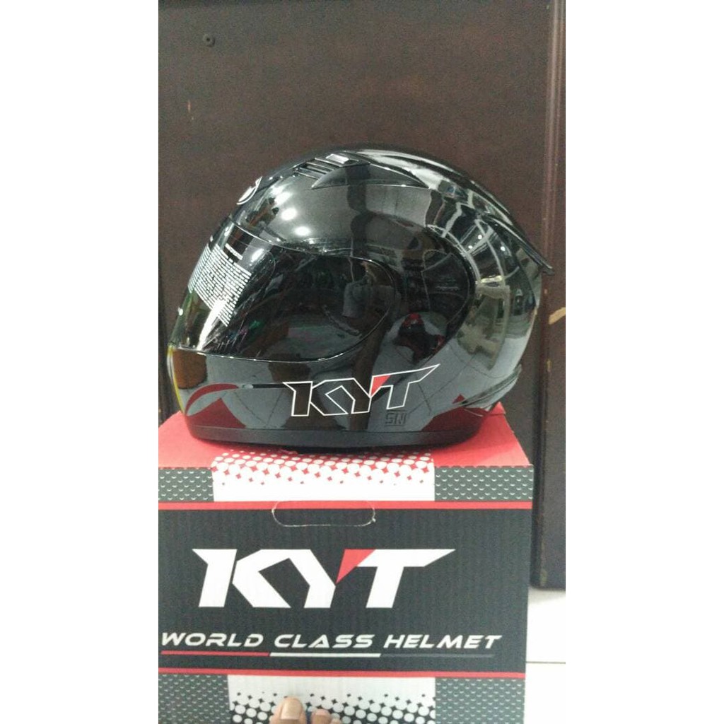 Helm KYT R10 Black Glossy Solid R 10 FullFace