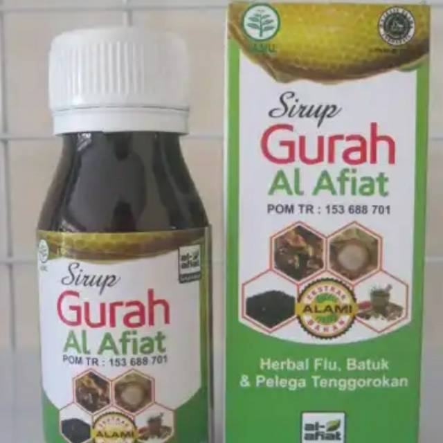 Obat Batuk Herbal Sirup Gurah  Alfiat Mengobati Influensa, Batuk, Demam(silahkan diorder)