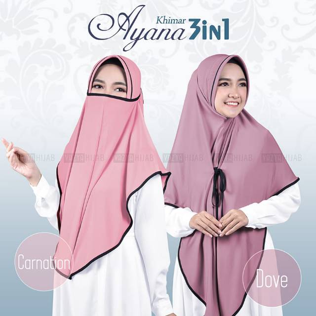 Hijab Khimar Cadar Ayana 3in1