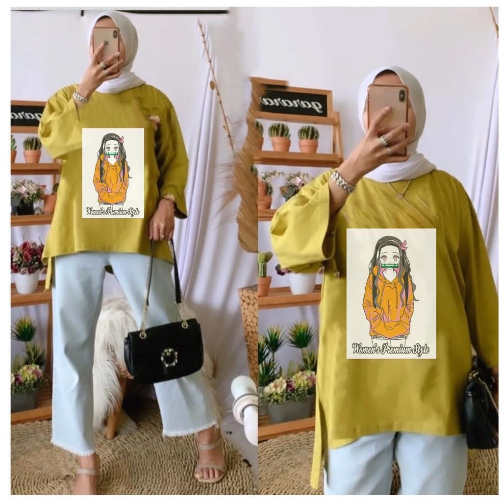 Atasan Wanita Kekinian Baju Wanita Terbaru Jiso Blouse Sablon Matt Combed 24s Ootd Wanita Fashion Muslim