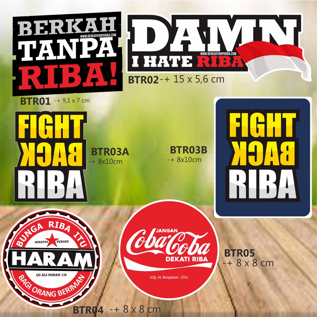 Stiker Islam - Stiker Mobil Stiker Motor - Stiker Outdoor - Stiker Dakwah - Stiker Riba