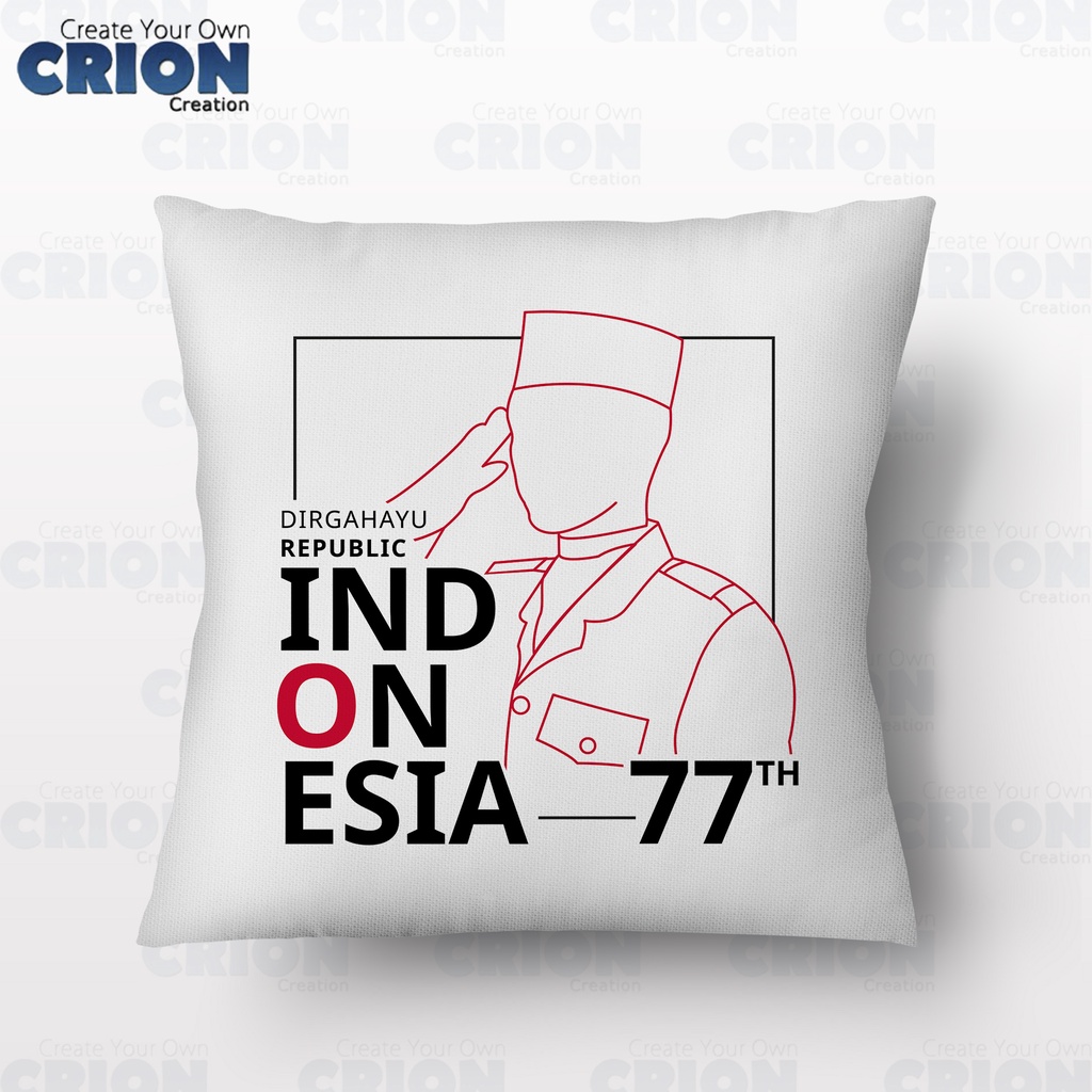 Bantal HUT RI - Kemerdekaan Indonesia - souvenir/kado - By Crion