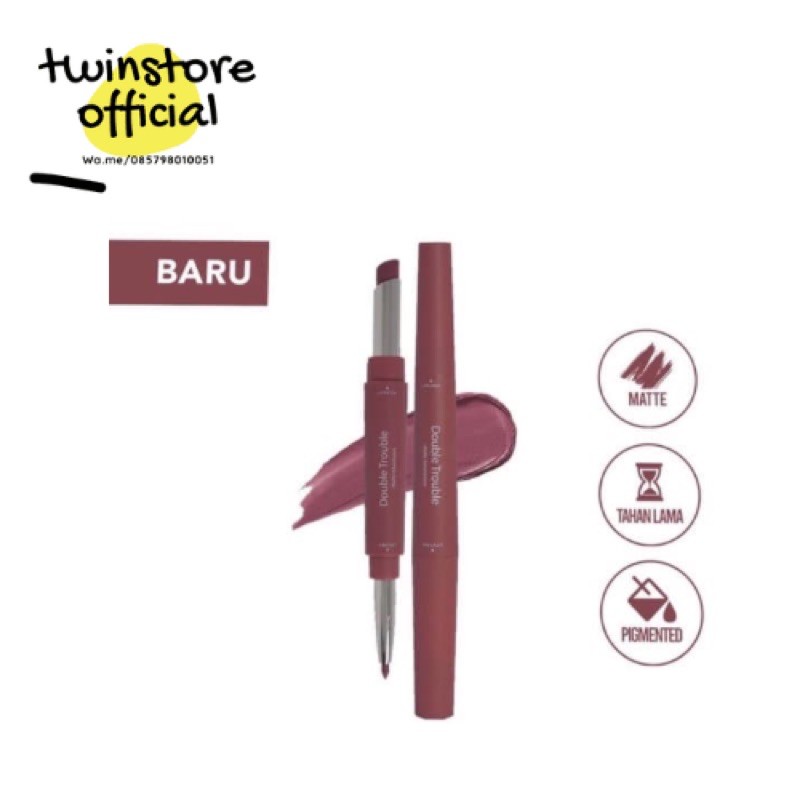 Madame Gie Double Trouble Matte - MakeUp Lipstick Two in One