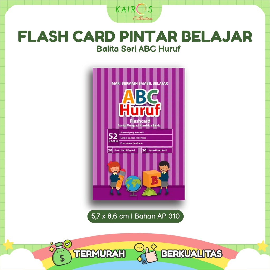 Flashcard / Kartu Pintar Belajar Balita Seri ABC Huruf / Flash Card