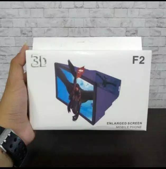 Kaca Pembesar Layar 3D F2 Black untuk SamartPhone