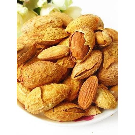 

Kacang Almond Panggang Original Asin 500gram - Almond Roasted In shell - KULIT Asin