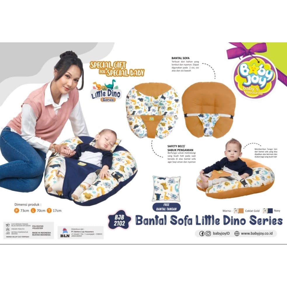 Bantal Sofa Bayi Little Dino Series Baby Joy Kado Lahiran LITTLE DINO BJB 2102 Giftset