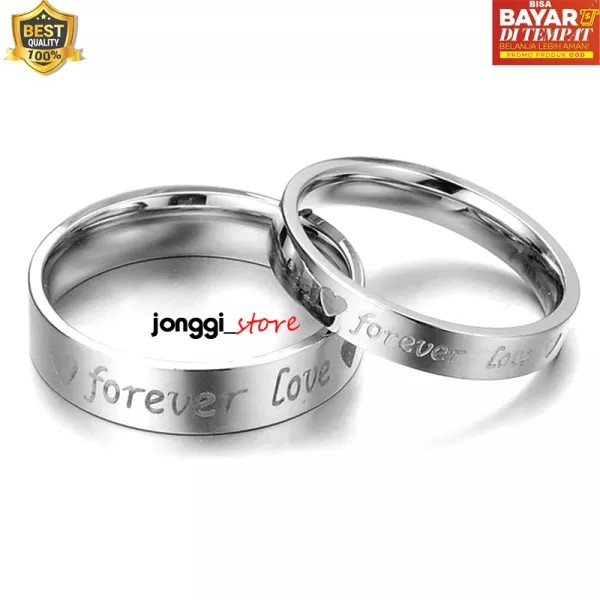 cincin ukir love motif lovecincin titanium cincin import tidak karat cincin modis wanita pria couplean satuan