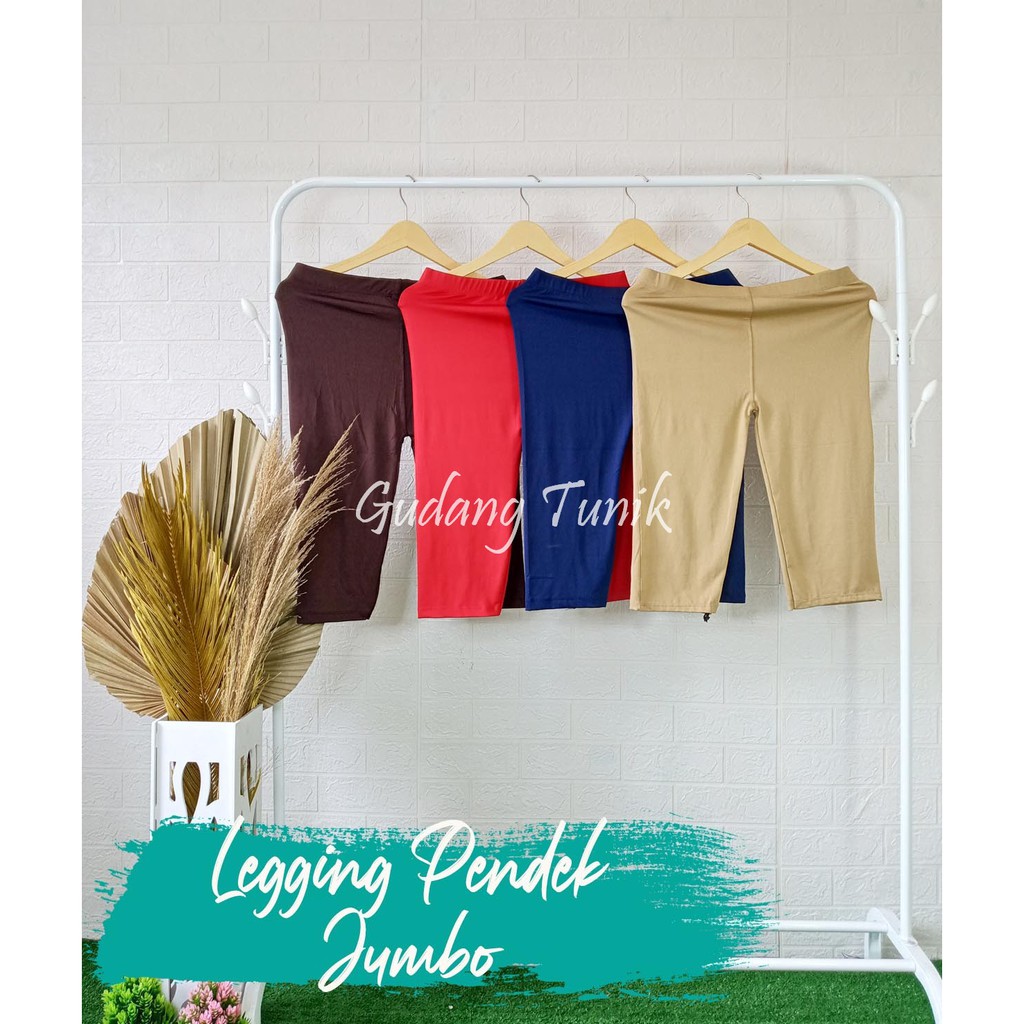 Legging Pendek Spandek Jersey Premium Super Jumbo BB 90-120 KG Polos Premium.