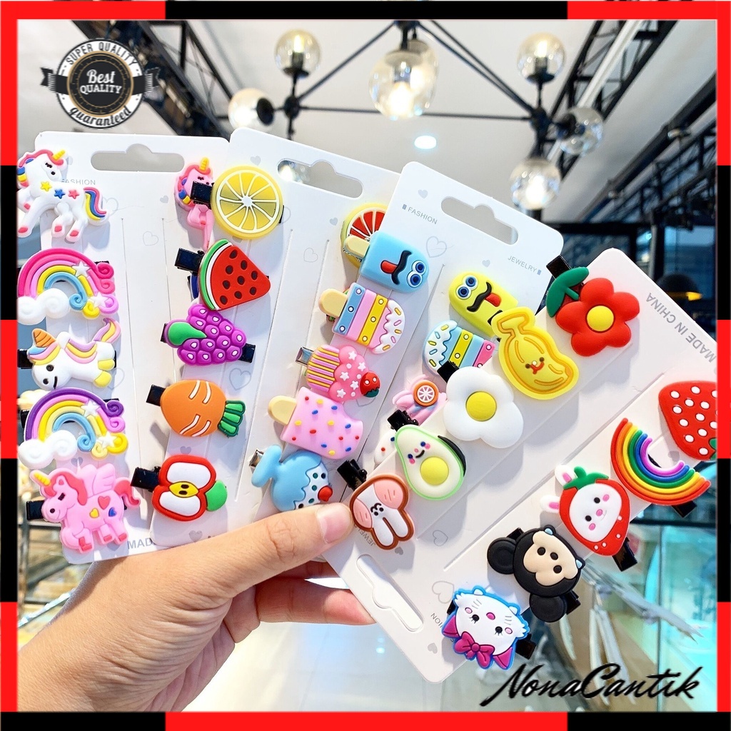 [10pcs]Jepit Rambut Motif Karakter Kartun Jedai Poni Jepitan Rambut Anak Character Hair Clip