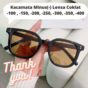 Kacamata Minus Jauh Lensa Coklat Optik Medan 1948  -100 /- 400