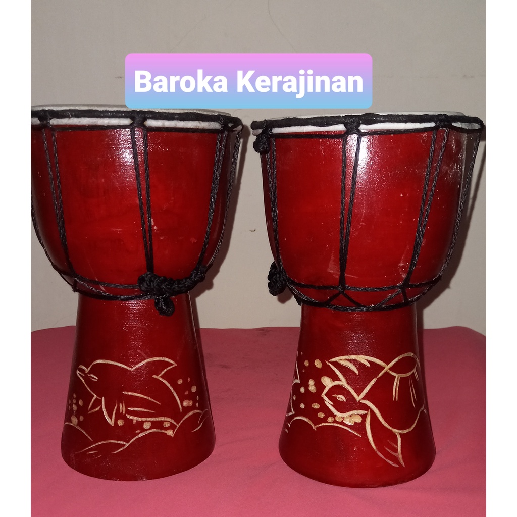 Gendang Jimbe Anak Carving Uk 20  cm
