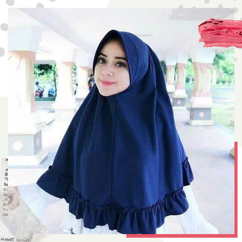 HIJAB INSTAN KHIMAR PET REMPEL/SIMPEL PET REMPEL WOLFISE-1
